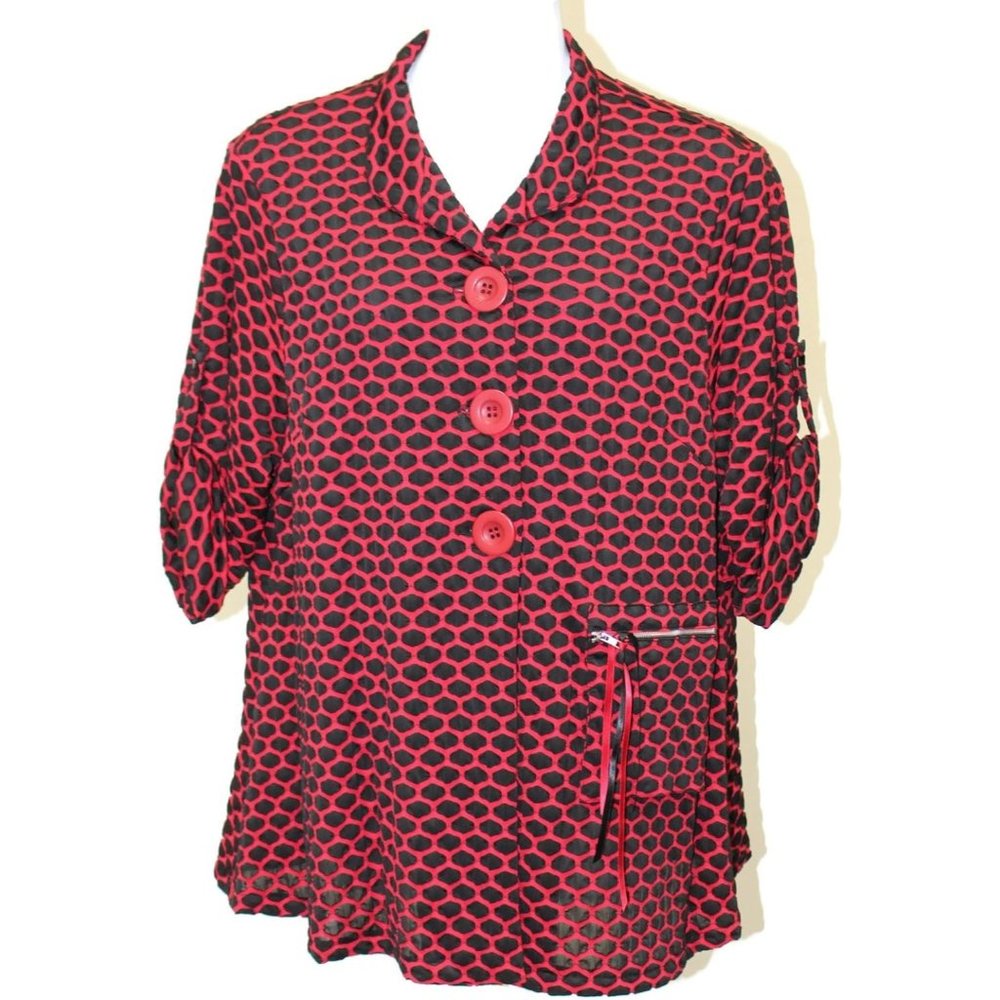 Pretty Woman Behive Jacket Plus Size, Red